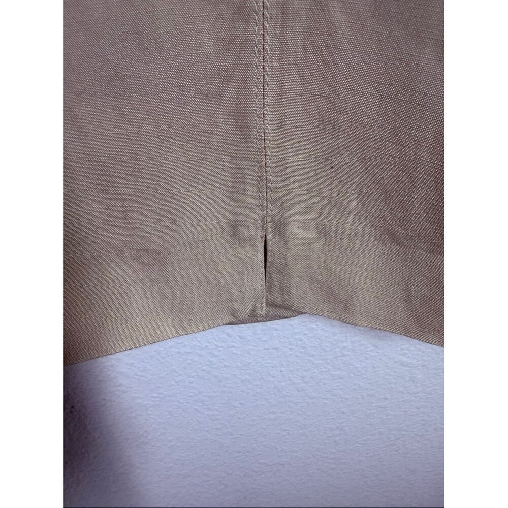 Perspective Beige Linen Blend Sheath Dress Sleeveless Square Neck EU 40 US 8 - Picture 3 of 13